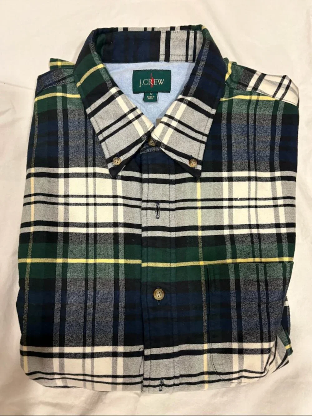 J. Crew Men's Plaid Oxford Overshirt